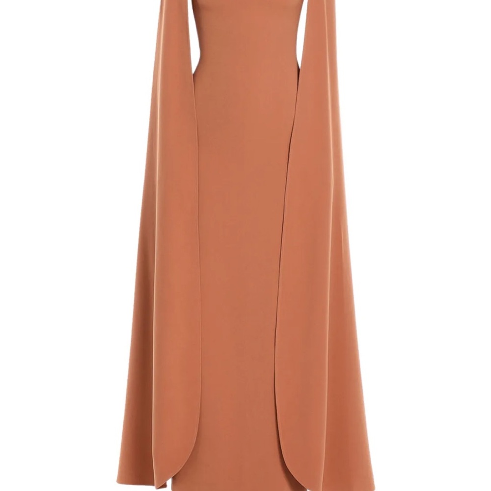 SOLACE LONDON The Sadie cape-design maxi dress